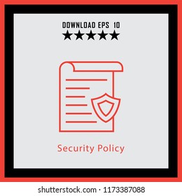 Security Policy  line icon