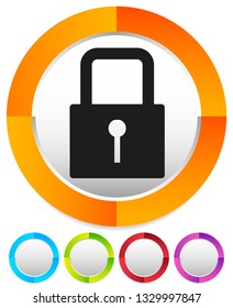 For security, prevention, privacy themes: Padlock icon