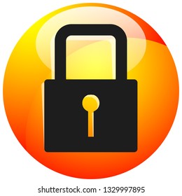 For security, prevention, privacy themes: Padlock icon