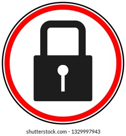 For security, prevention, privacy themes: Padlock icon