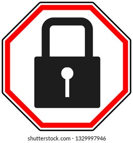 For security or prevention privacy themes. Padlock icon