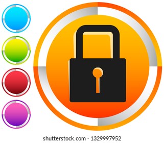For security, prevention, privacy themes: Padlock icon