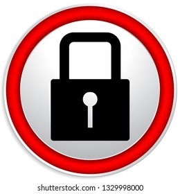 For security, prevention, privacy themes: Padlock icon