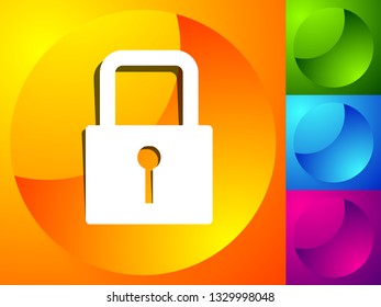 For security, prevention, privacy themes: Padlock icon