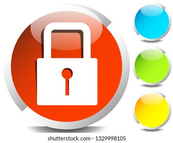 For security, prevention, privacy themes: Padlock icon
