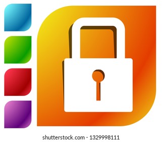 For security, prevention, privacy themes: Padlock icon