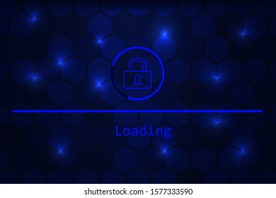 Security and privacy technology digital abstract background. digital technology science on protect vector illustration background. security abstract background. scan secure loading background.
