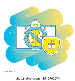 Security & protection concept with "data protection" information technology icon.
