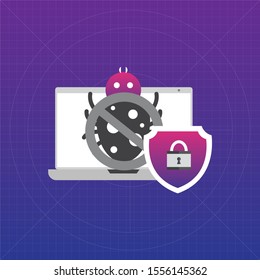 Security & protection concept with "data protection" information technology icon.