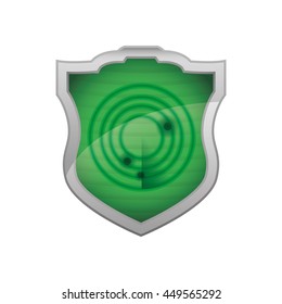 Security and protection concept represented by shield icon. Isolated and flat illustration 
