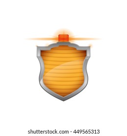Security and protection concept represented by shield icon. Isolated and flat illustration 