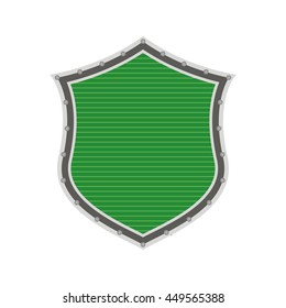 Security and protection concept represented by shield icon. Isolated and flat illustration 