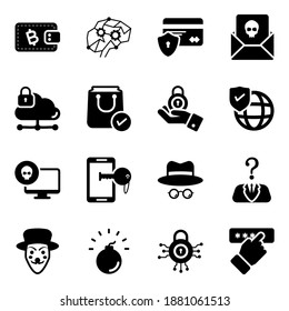 

Paquete de iconos planos de seguridad y protección 