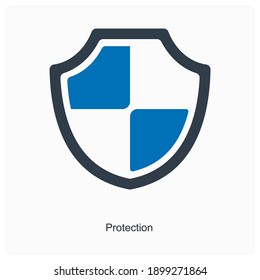 Concepto de icono de seguridad y protección