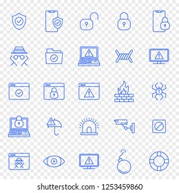 Security and Protection Icon set. 25 Vector Icons Pack