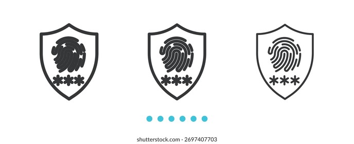 Security Protection icon. Thin line icon vector