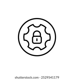 Security protection icon Thin vector set