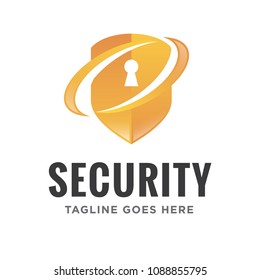 Security Protection Logo Icon Vector Template Stock Vector (Royalty ...