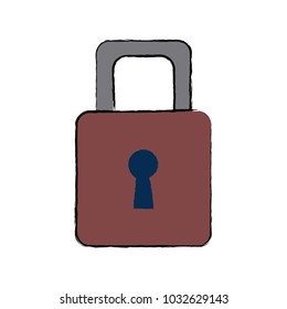security protection padlock keyhole close symbol
