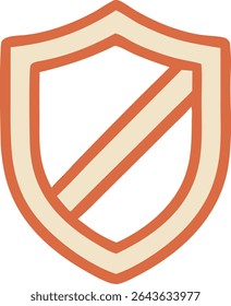 Security and Protection Shield Icon for Safety, Defense, and Anti-War Concepts