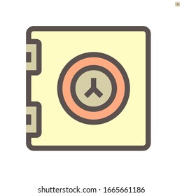 Security protection vector icon design for financial graphic design element, 48x48 pixel perfect and editable stroke.