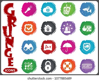 Security and protection vector icons for user interface design