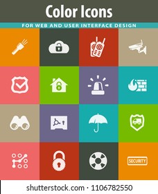Security and protection vector icons for user interface design