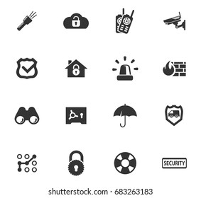 Security and protection vector icons for user interface design