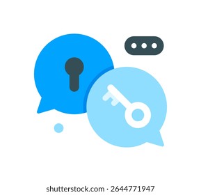 security questions for account verification concept,flat design icon vector illustration