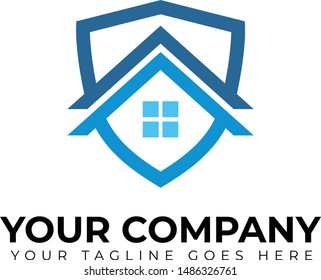 Security Real Estate Logo Template, Real Estate Vector Icon