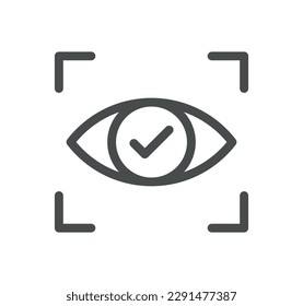 Sicherheitsbezogene Symbolumrandung und lineare Vektorgrafik.