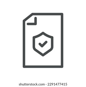 Security related icon outline and linear vector.