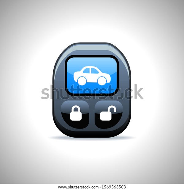 Security\
Remote for car illustration, vector\
design.