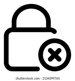 security remove icon with black color