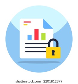 Security report icon, editable vector 