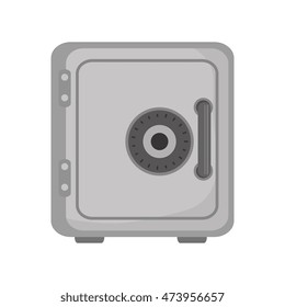 security safe box lock deposit element vector illustration