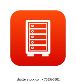 Security safe icon digital red for any design isolated on white vector illustration