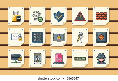 Security and safe icons set,eps10