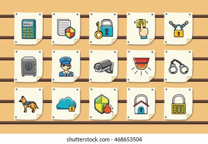 Security and safe icons set,eps10