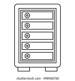 Security safe locker icon. Outline illustration of security safe locker vector icon for web