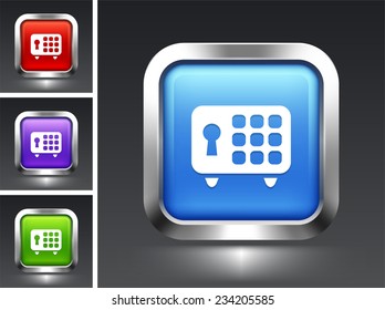 Security Safe on Blue Square Buttons