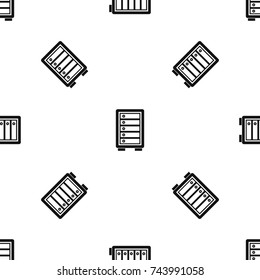 Security safe pattern repeat seamless in black color for any design. Vector geometric illustration