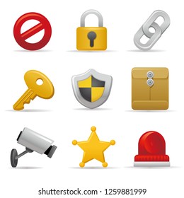 Security and safety icon set