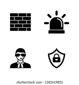 Security Safety. Simple Related Vector Icons Set for Video, Mobile Apps, Web Sites, Print Projects and Your Design. Security Safety icon Black Flat Illustration on White Background.
