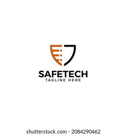 Security Safety Technology Logo Design Clean Stock Vector (Royalty Free ...