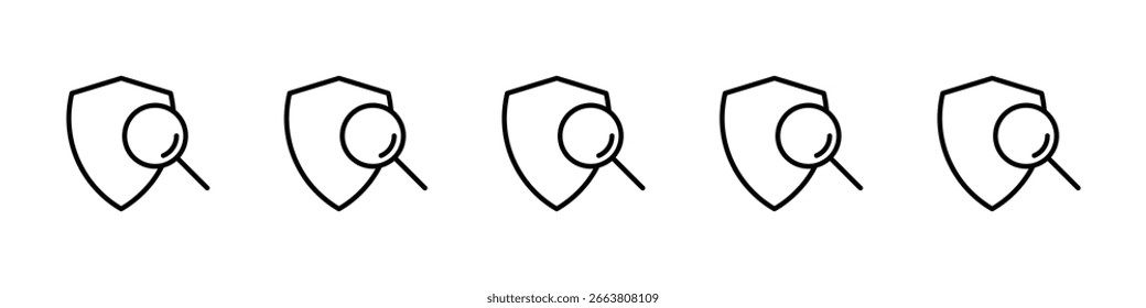 Design de ícone de varredura de segurança, logotipo, aplicativo, UI. Ilustração vetorial, EPS