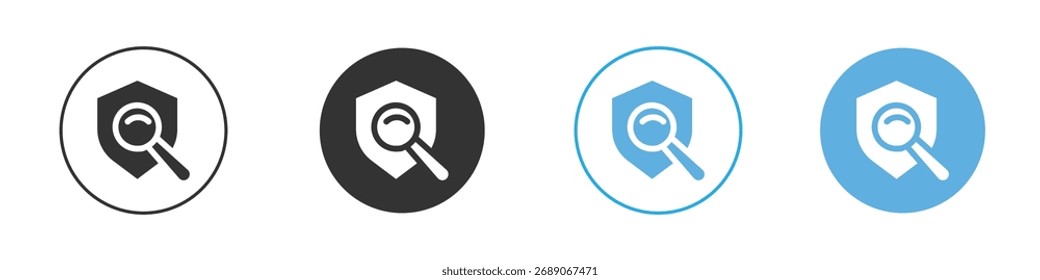 Icono de análisis de seguridad. Plantilla de diseño de iconos gráficos