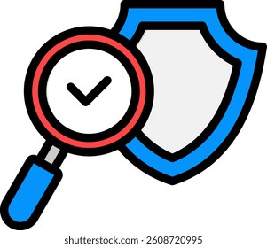 Security Scan Icon Lineal Color Vector Illustration
