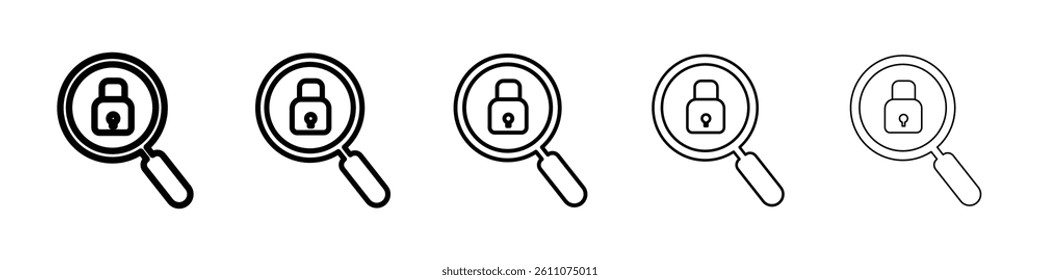 Security scan icon Symbol mark in Outline style