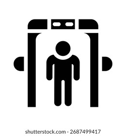 Gráfico de Vector de ilustración de icono de glifo de escáner de seguridad. Gráfico simple del Vector de la ilustración del elemento, conveniente para el App, los Sitios web, y las presentaciones aisladas en el fondo blanco